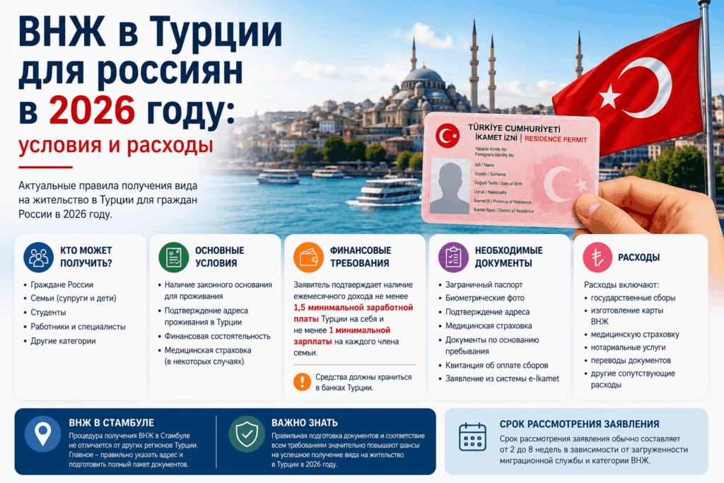 ВНЖ в Турции для россиян в 2026 году