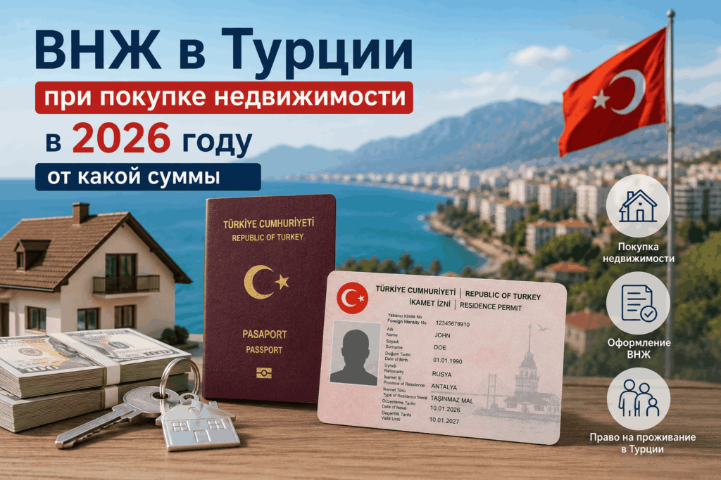 ВНЖ в Турции при покупке недвижимости в 2026 году