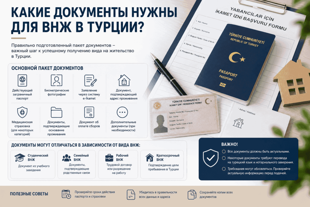 Документы для ВНЖ в Турции в 2026 году полный список