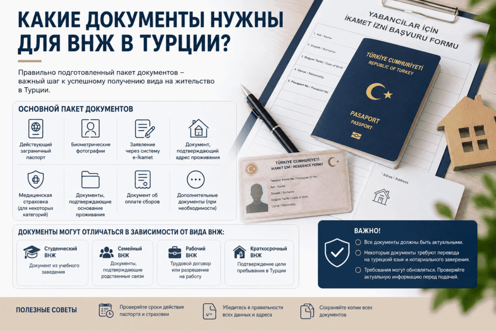 Какие документы нужны для ВНЖ в Турции